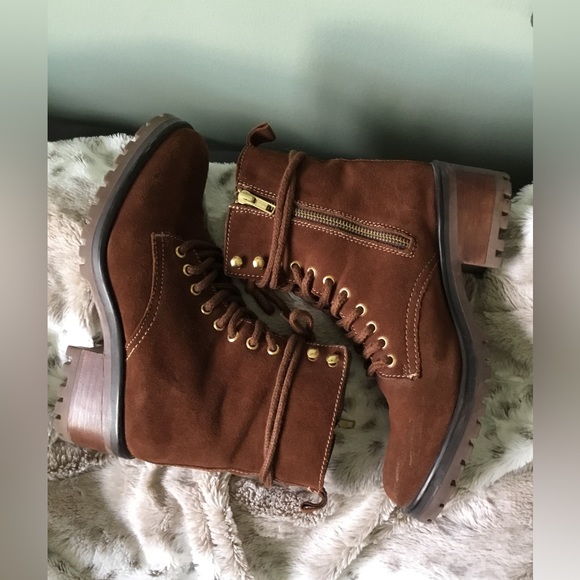 Steven by Steve Madden Grandy brown suede laceup hiker boots Sz 9, more like 8.5 - Picture 9 of 10